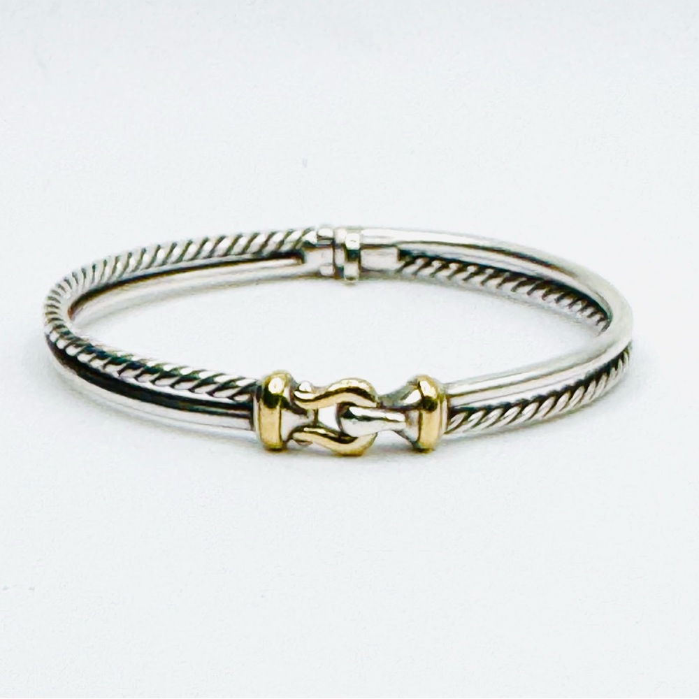 David Yurman Crossover Bracelet With 18k Gold - Picture 1 of 7